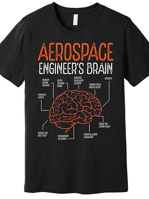 Men's Graphic T-Shirt Aerospace Engineers Brain Thoughtful Diagrammed Segmented Lines On Human Brain