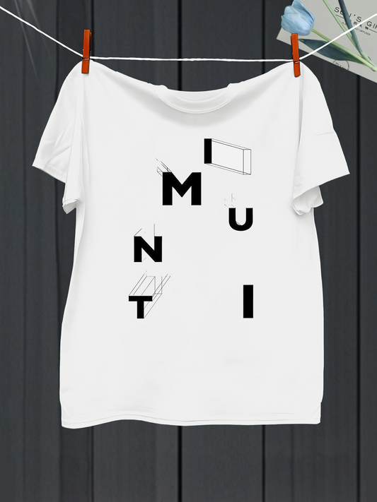 Men's Graphic T-Shirt Abstract Modern Letters With Geometric Line Accents Typography Design