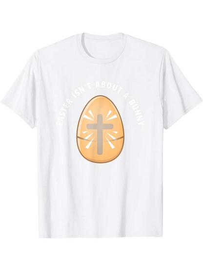 Men's Graphic T-Shirt He Has Risen Cross With Radiant Glowing Light Easter Egg