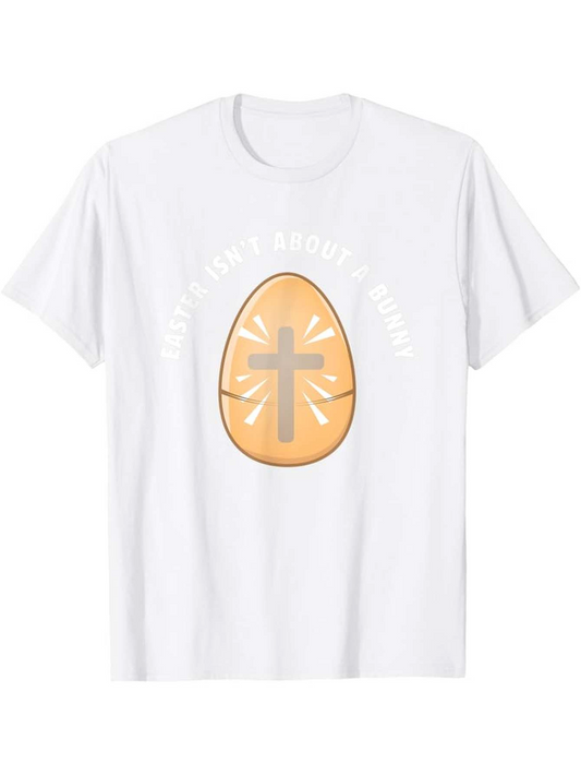Men's Graphic T-Shirt He Has Risen Cross With Radiant Glowing Light Easter Egg