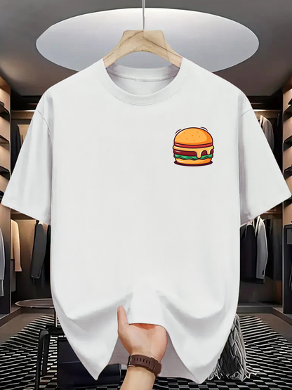 Men's Graphic T-Shirt Classic American Diner Style Simple Cheese Burger