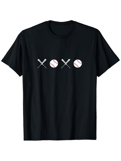 Men's Graphic T-Shirt Minimalist Design With Baseball Bats And Balls Arranged Geometric Pattern