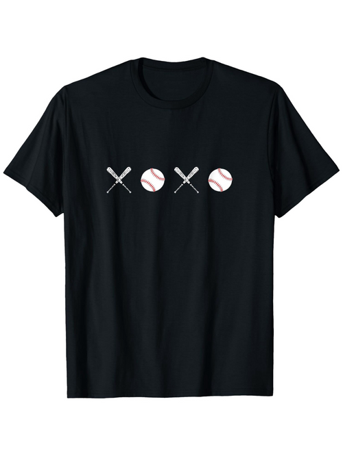 Men's Graphic T-Shirt Minimalist Design With Baseball Bats And Balls Arranged Geometric Pattern