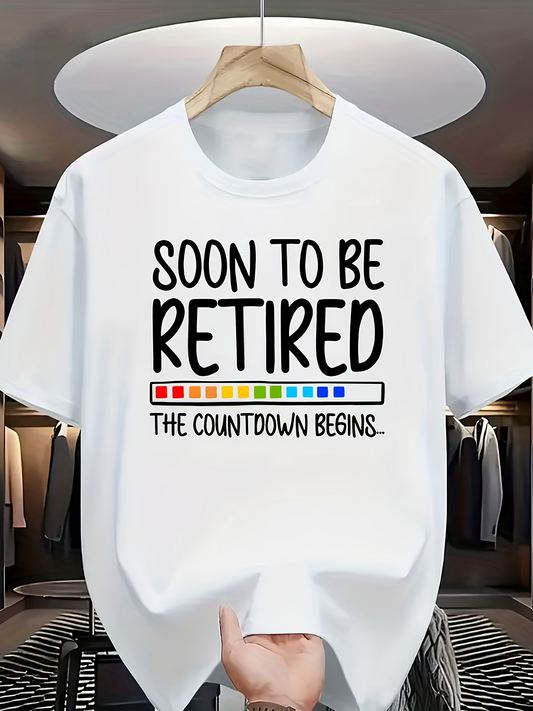 Men's Graphic T-Shirt Soon To Be Retired Countdown Bar With Playful Colored Squares T Shirt