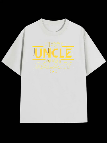 Men's Graphic T-Shirt Uncle Yellow Lines On Minimalist Style White T Shirt