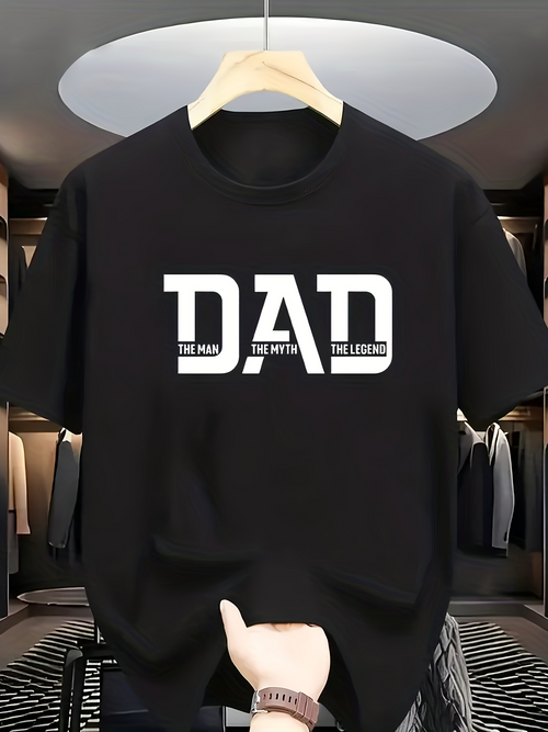 Men's Graphic T-Shirt The Man The Myth The Legend Bold Lettering Dad