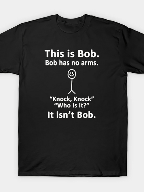 Men's Graphic T-Shirt This Is Bob Stick Figure Joke With Comic Minimal Illustration