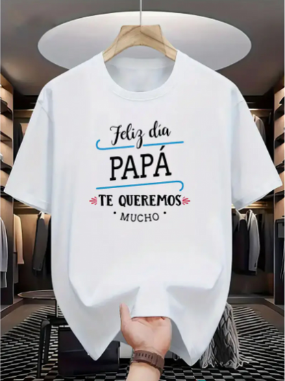 Men's Graphic T-Shirt Feliz Día de Papa text