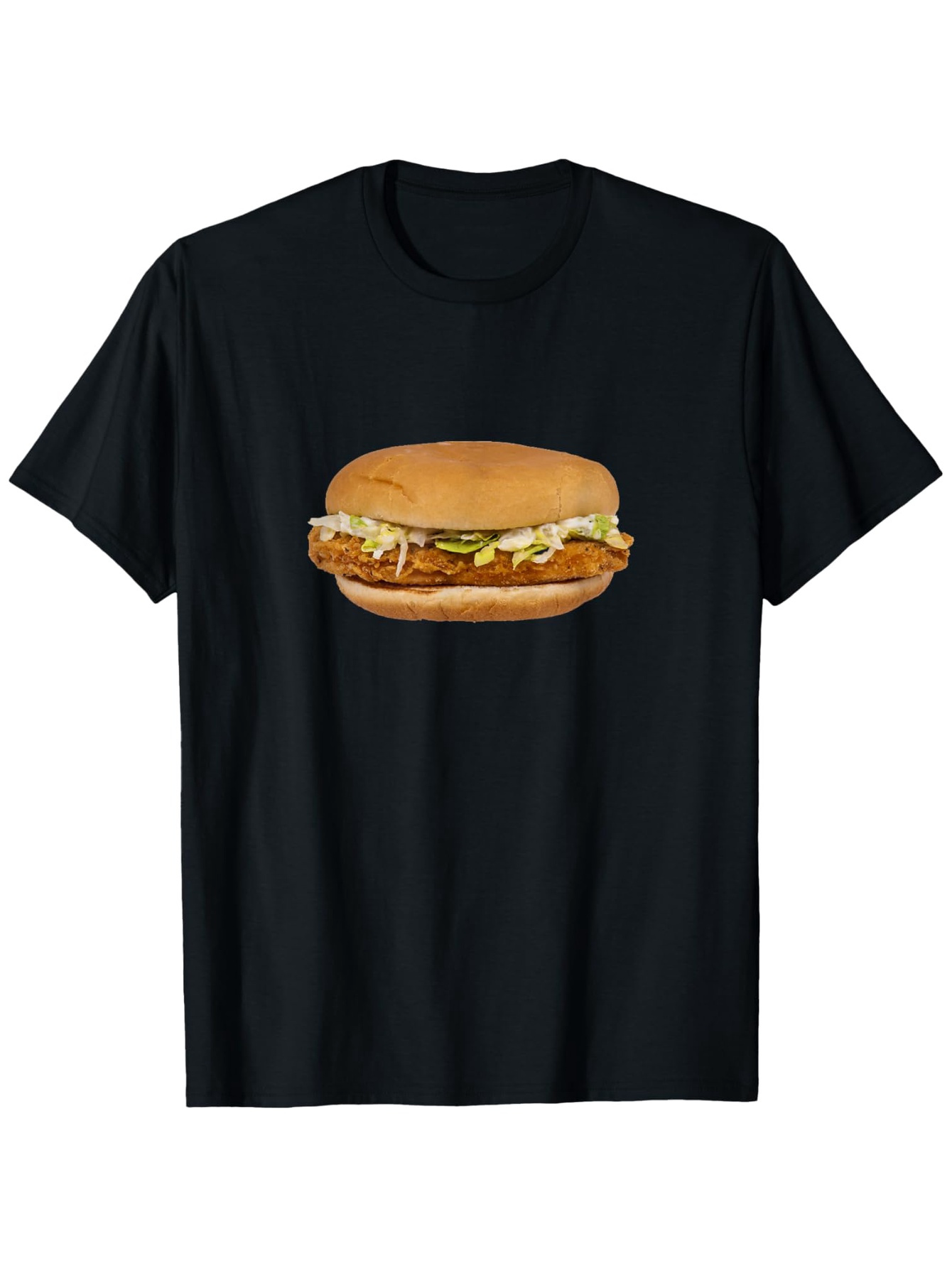 Men's Graphic T-Shirt Classic Crispy Bun Sandwich With Fresh Ingredients Centered Burger