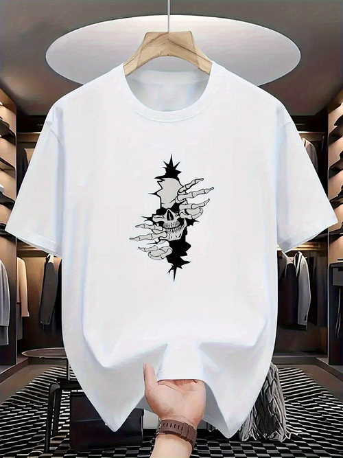 Men's Graphic T-Shirt Tattoo Art Hands Among Torn Shadows And Skulls