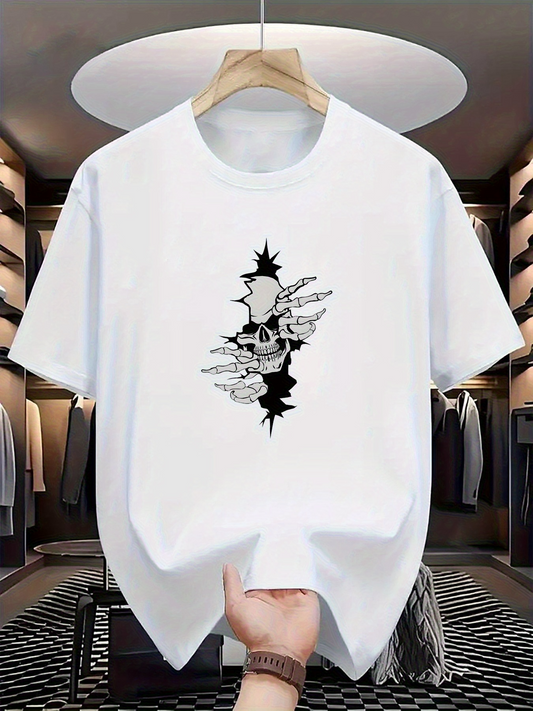 Men's Graphic T-Shirt Tattoo Art Hands Among Torn Shadows And Skulls