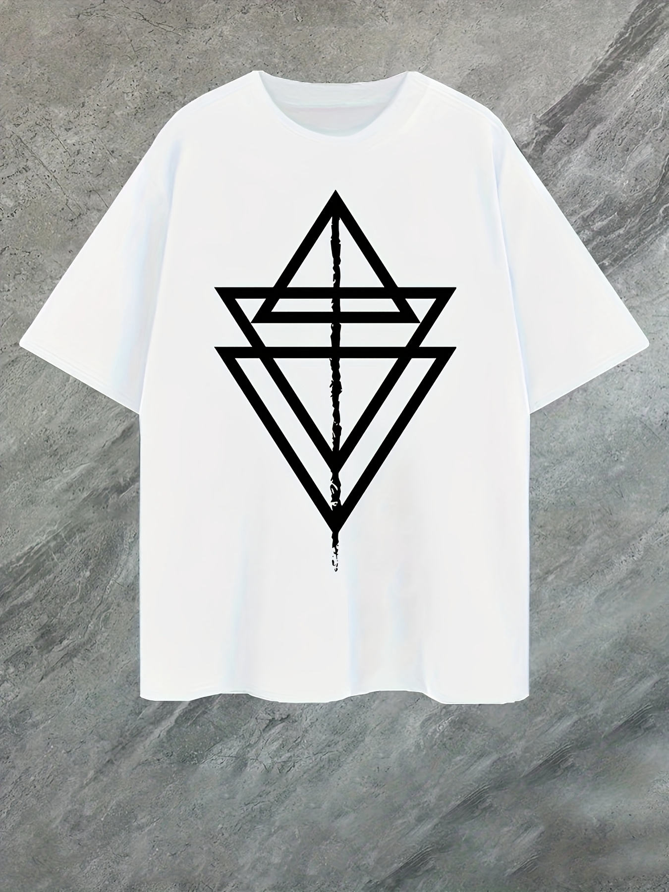 Men's Graphic T-Shirt Geometric Lines Intersecting With Bold Angular Pattern Triangle