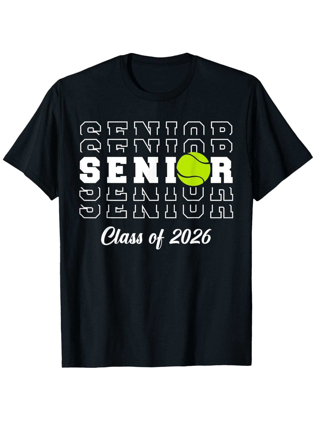 Men's Graphic T-Shirt Class Of 2026 Senior With Overlapping Tennis Ball Graphic