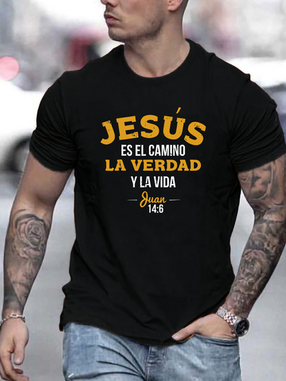 Men's Graphic T-Shirt Jesus Saved My Life text