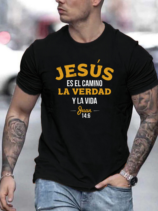 Men's Graphic T-Shirt Jesus Saved My Life text