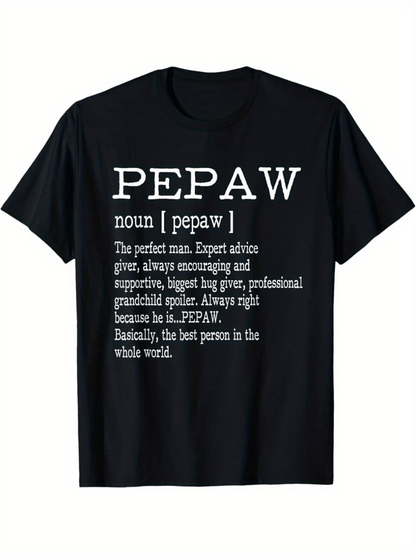 Men's Graphic T-Shirt Pepaw Definition Typography With Meaningful Description Words Shirt