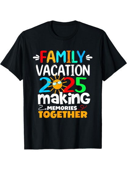 Men's Graphic T-Shirt Bright Playful Letters And Sun Motif Holiday Vacation Shirt