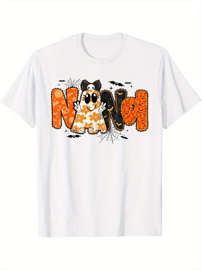 Men's Graphic T-Shirt Orange Floral Lettuce Surrounded With Cartoon Animal Character Text