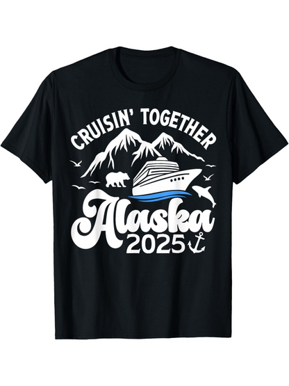 Men's Graphic T-Shirt Cruisin Together With Majestic Mountains And Ocean Cruise Ship Alaska