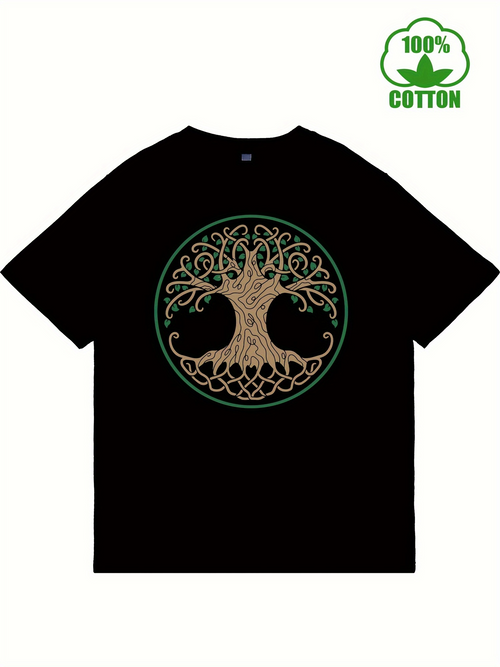 Men's Graphic T-Shirt Intricate Intertwined Roots With Ancient Mystical Patterns Tree