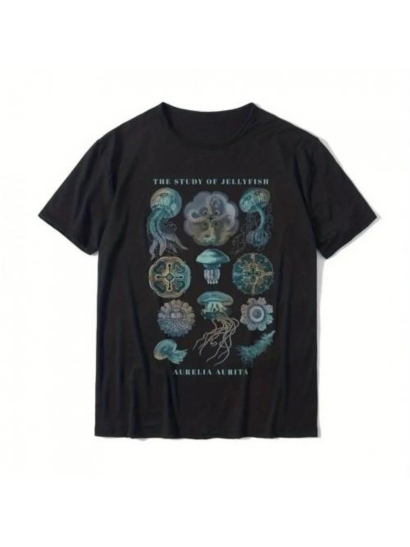 Men's Graphic T-Shirt The Forms Of Medusae Ethereal Ocean Creatures With Floating Jellyfish