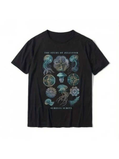 Men's Graphic T-Shirt The Forms Of Medusae Ethereal Ocean Creatures With Floating Jellyfish