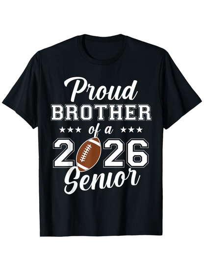 Men's Graphic T-Shirt Proud Brother Of A 2026 Senior With Stars And Football Design