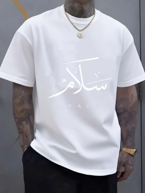 Men's Graphic T-Shirt 100% Cotton Short Sleeve T-Shirt - American Casual Round Neck Breathable Summer Tee with Plain White Black Navy Gray Dark Brown - Versatile Casual Attire & Summer Party Essential Machine Washabl_2