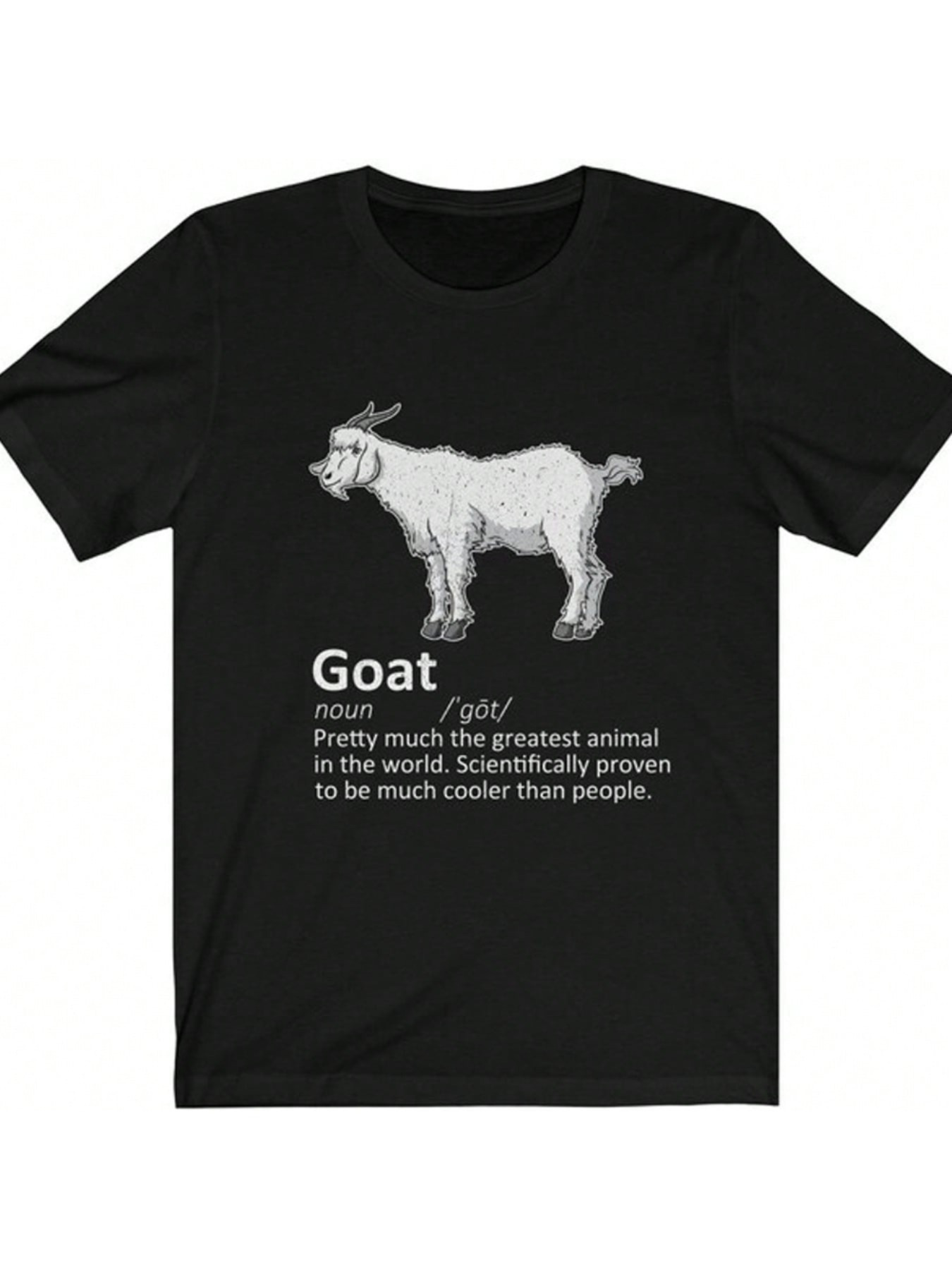 Men's Graphic T-Shirt Funny Definition Print With Hand Drawn Farm Goat