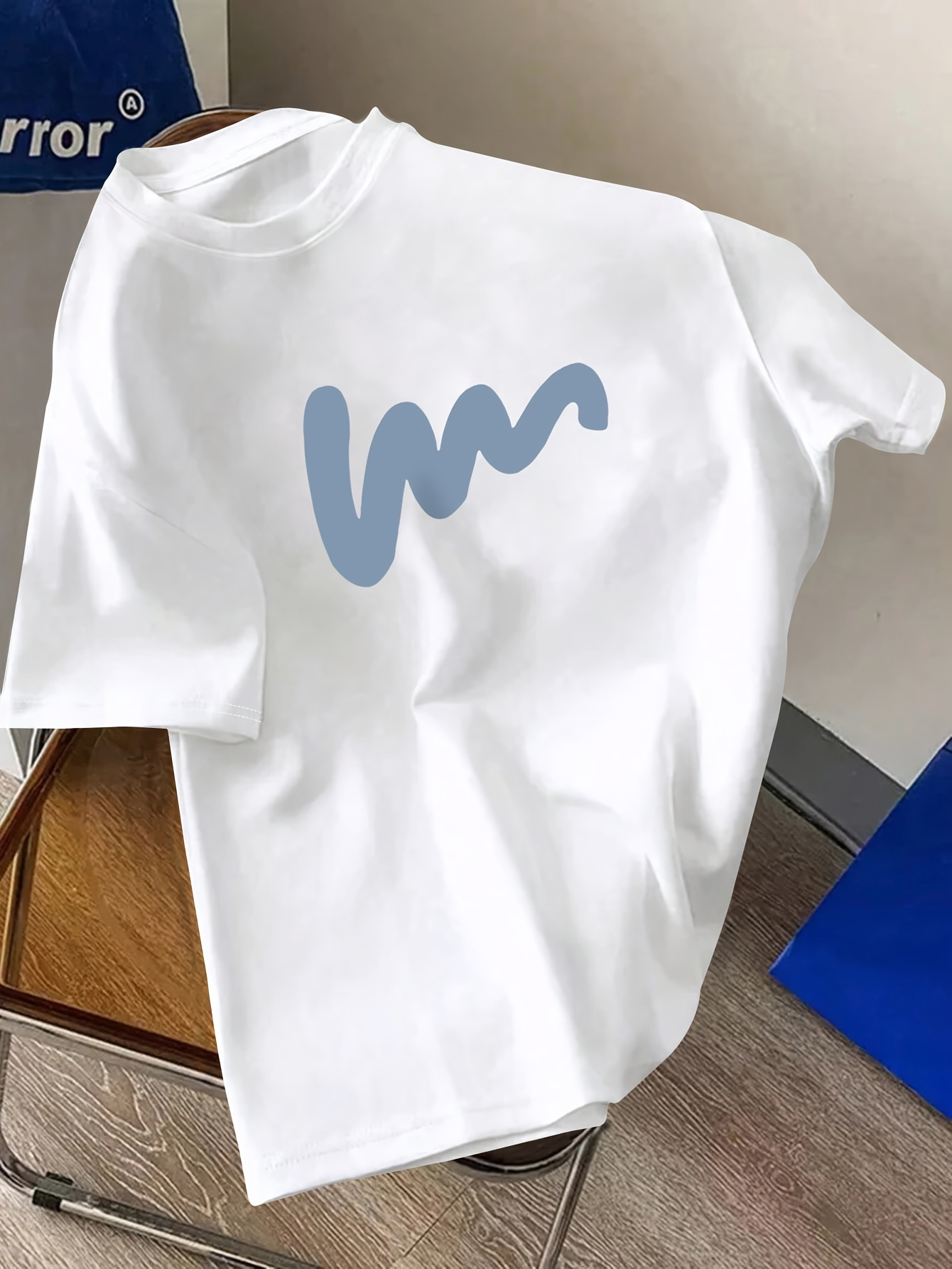 Men's Graphic T-Shirt Minimalist Brushstroke Pattern On Soft Cotton T Shirt