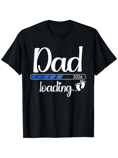 Men's Graphic T-Shirt Dad Loading Progress Bar With Baby Footprints And Playful Text
