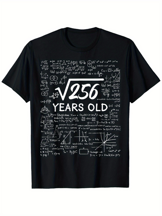 Men's Graphic T-Shirt Scientific Math Formulas With Square Root Birthday Years Old T Shirt