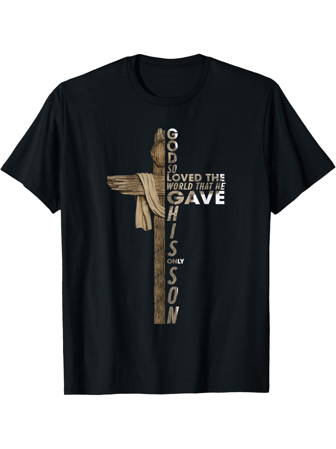 Men's Graphic T-Shirt God Loved This World That He Gave His Son Cross