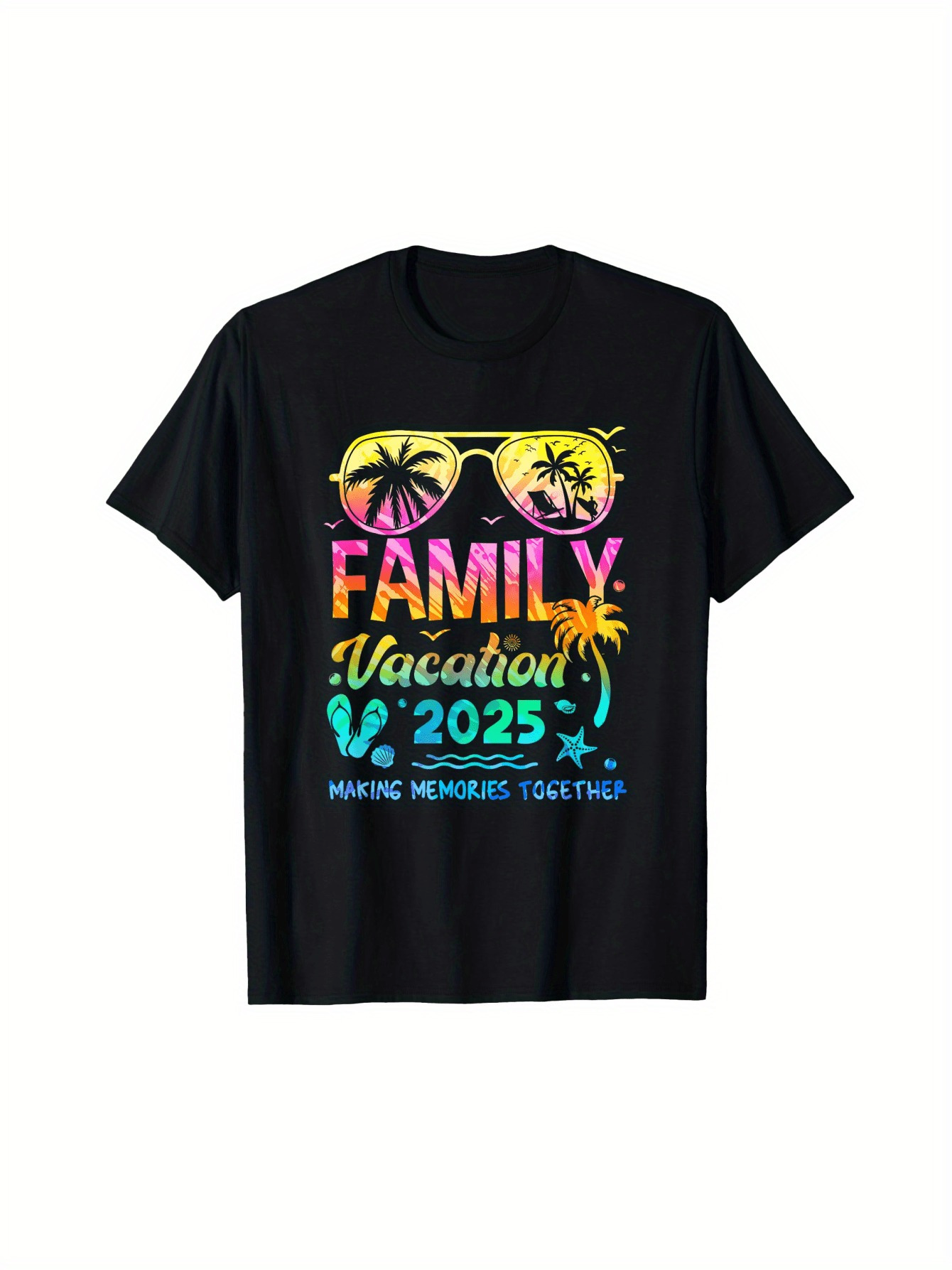 Men's Graphic T-Shirt Family Vacation 2025 Making Memories Together Tropical Palm Trees