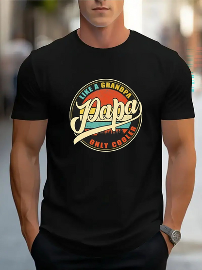 Men's Graphic T-Shirt Like A Grandpa Only Cooler Retro Sunset Style Papa