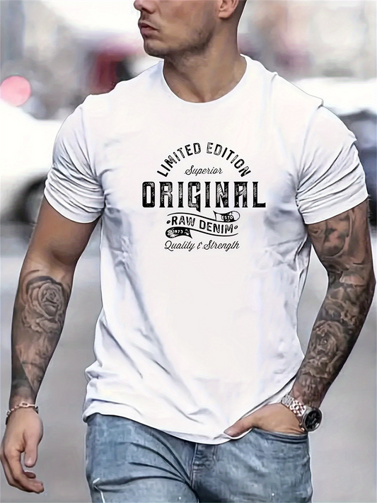 Men's Graphic T-Shirt Limited Edition Typography With Vintage Monochrome Classic Modern Text Original
