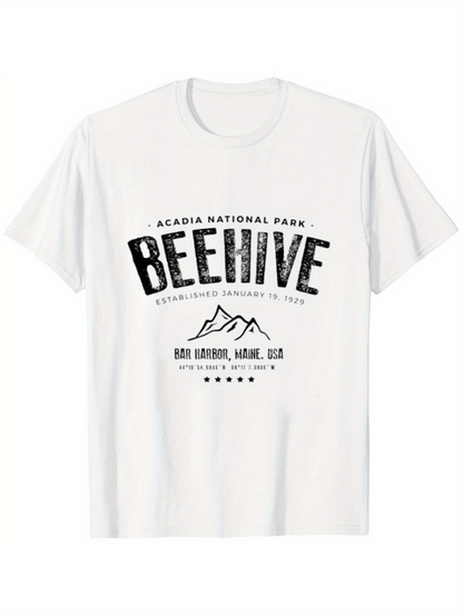 Women's Graphic T-Shirt Beehive Mountains And National Park Inspired Adventure Tee