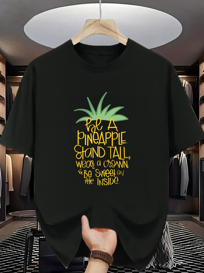 Men's Graphic T-Shirt Wear A Crown Sweet On The Inside Pineapple