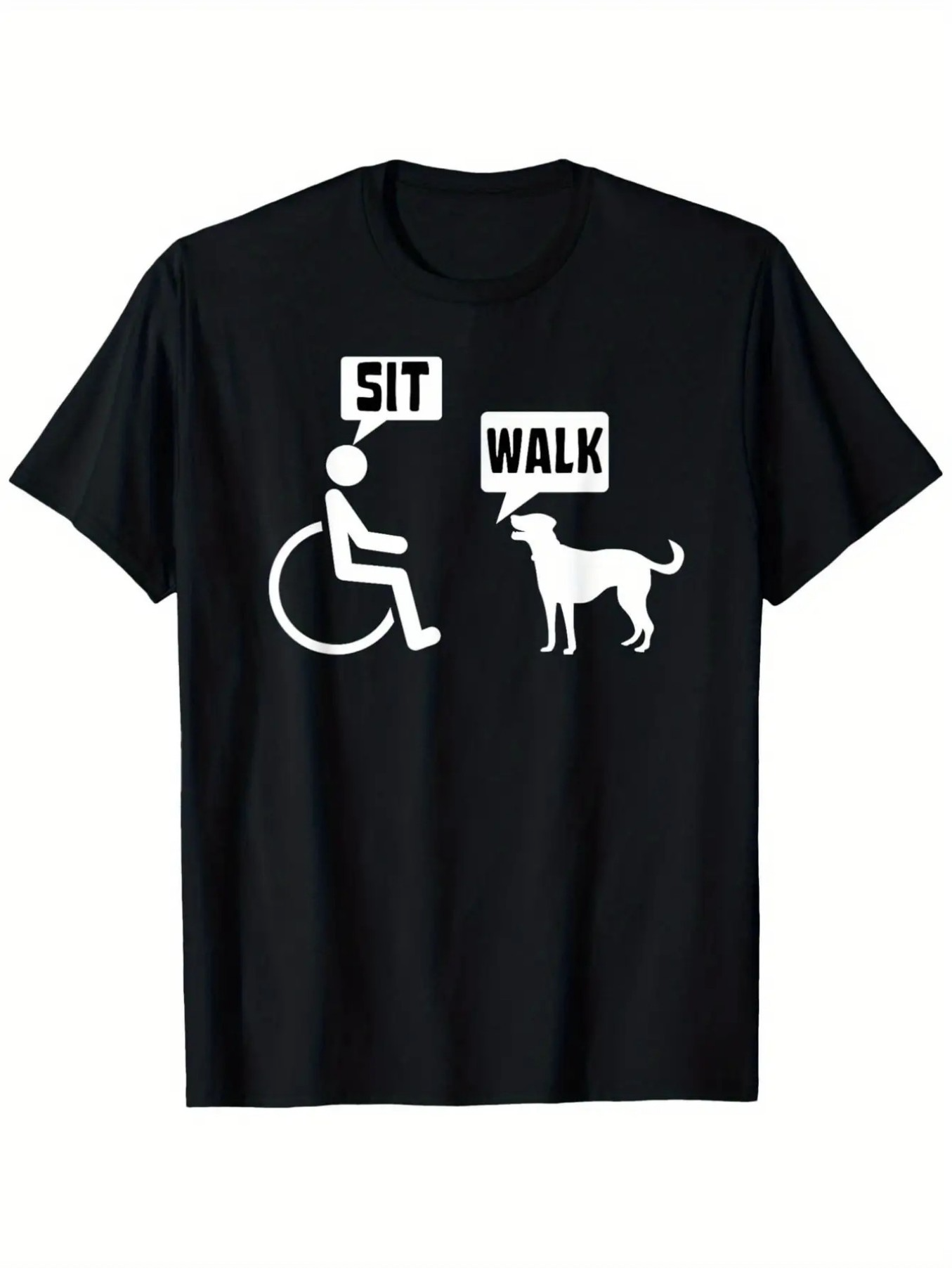 Men's Graphic T-Shirt Sit Walk Minimalist Graphic Dog And Person Conversation