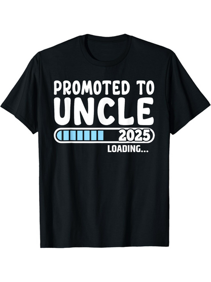 Men's Graphic T-Shirt Promoted To Uncle Progress Bar Loading Under White Letters