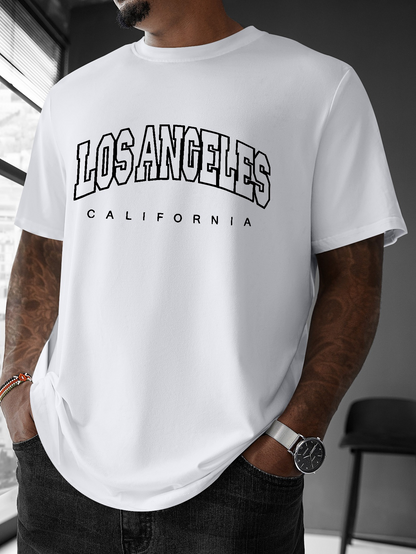 Men's Graphic T-Shirt Los Angeles California Street Style Minimalist Urban T Shirt