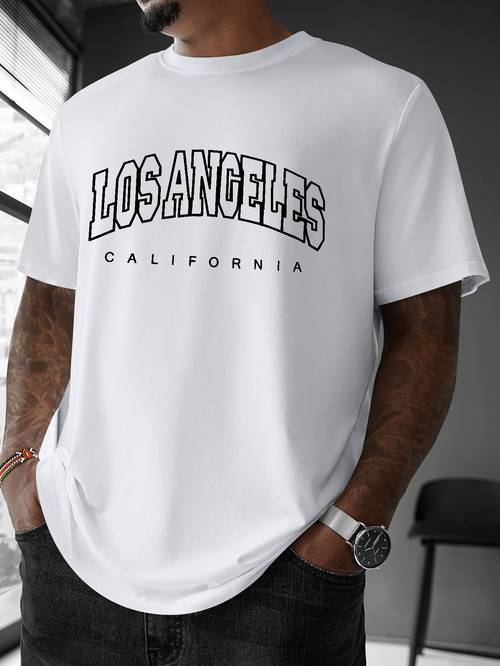 Men's Graphic T-Shirt Los Angeles California Street Style Minimalist Urban T Shirt