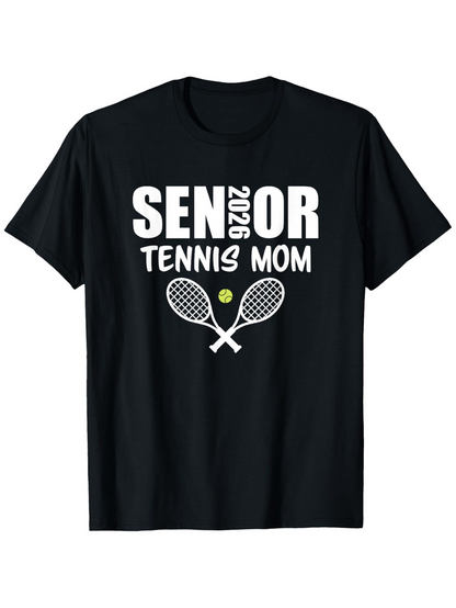 Men's Graphic T-Shirt Senior 2026 Tennis Mom With Rackets And Yellow Tennis Ball Design