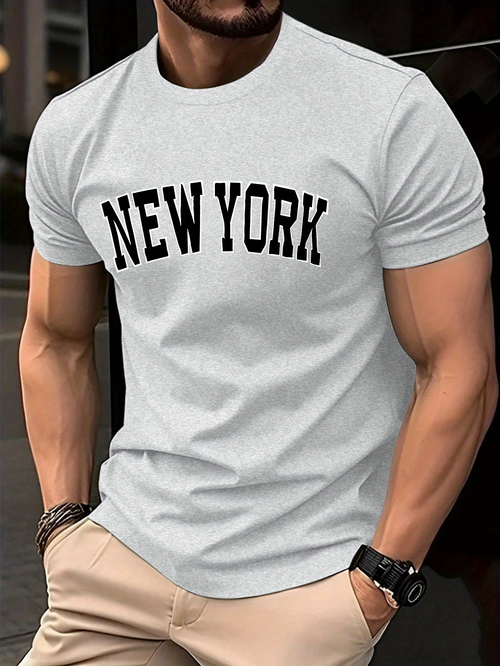 Men's Graphic T-Shirt New York Classic Urban Letters Under Daylight T Shirt