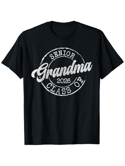 Men's Graphic T-Shirt Senior Grandma Class Of 2026 With Vintage White Circle Graphic T Shirt