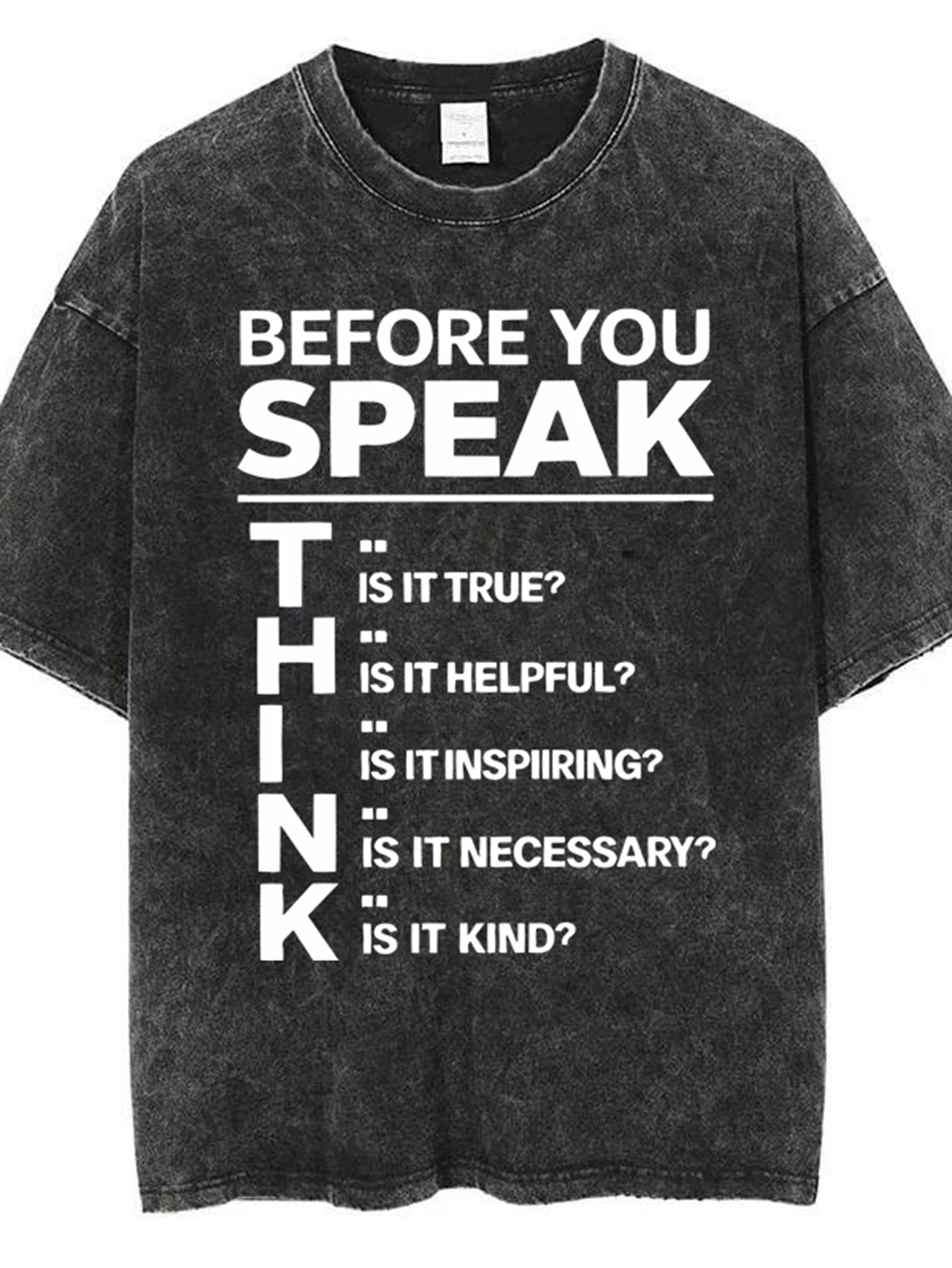 Men's Graphic T-Shirt Before You Speak Motivational Message With Bold Affirmation Words T Shirt
