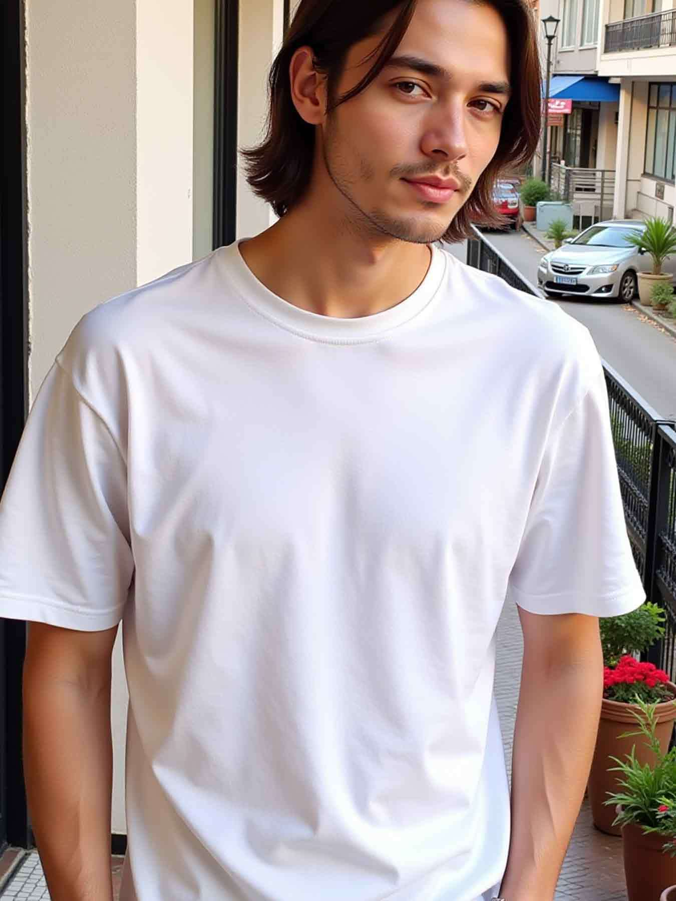 Men's Graphic T-Shirt Plain white