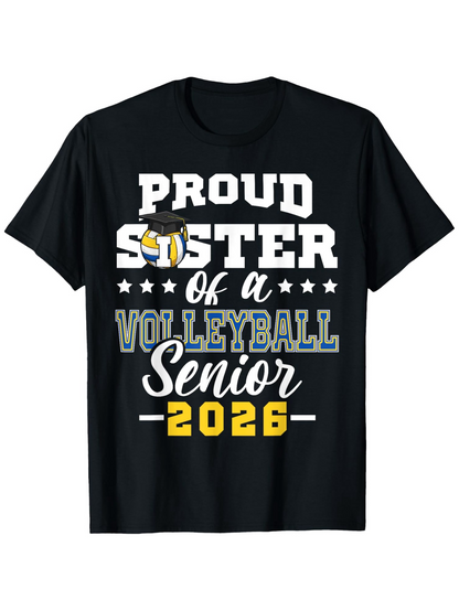 Men's Graphic T-Shirt Proud Sister Of A Senior Volleyball Player With Graphic Ball