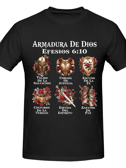 Men's Graphic T-Shirt Ancient Battle Shields And Weapons With Floral Accents Armor