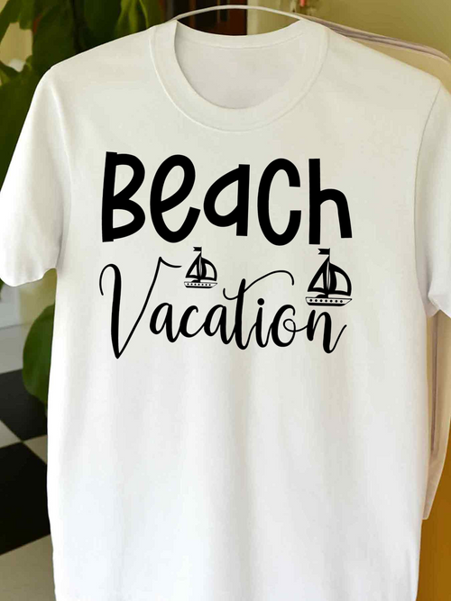 Men's Graphic T-Shirt Beach Vacation With Playful Sailboats On Soft Cotton T Shirt